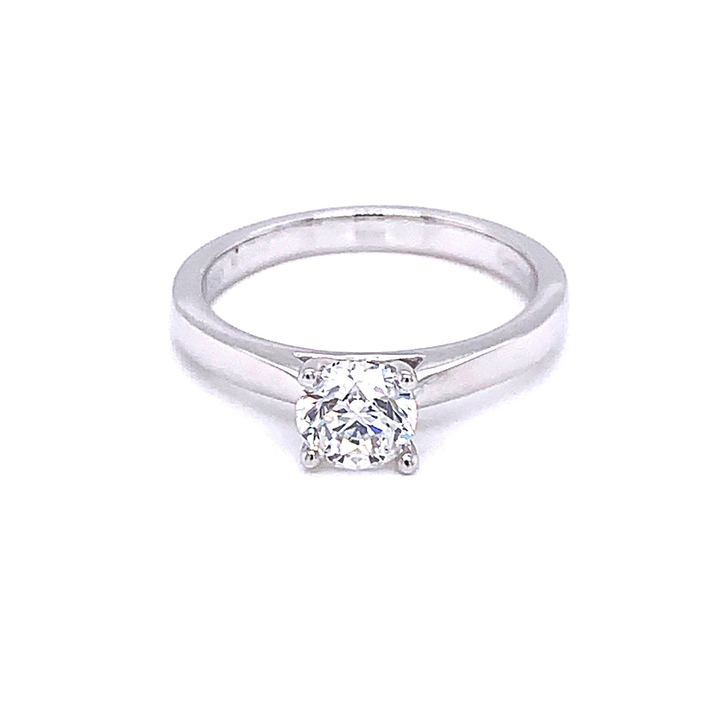 Platinum Round Brilliant Cut Diamond Solitaire Ring - 0.70cts Gardiner Brothers