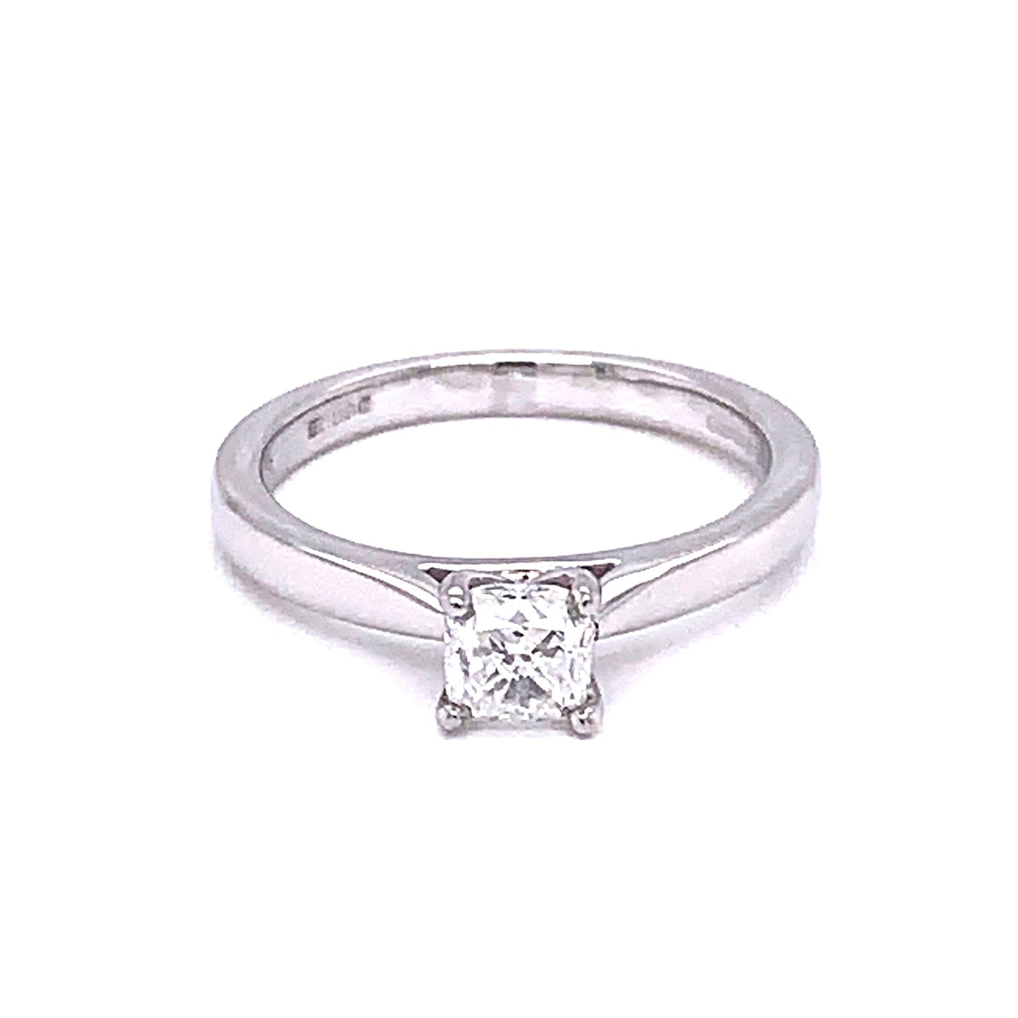 Platinum Cushion Cut Diamond Solitaire Ring - 0.51cts gardiner-brothers