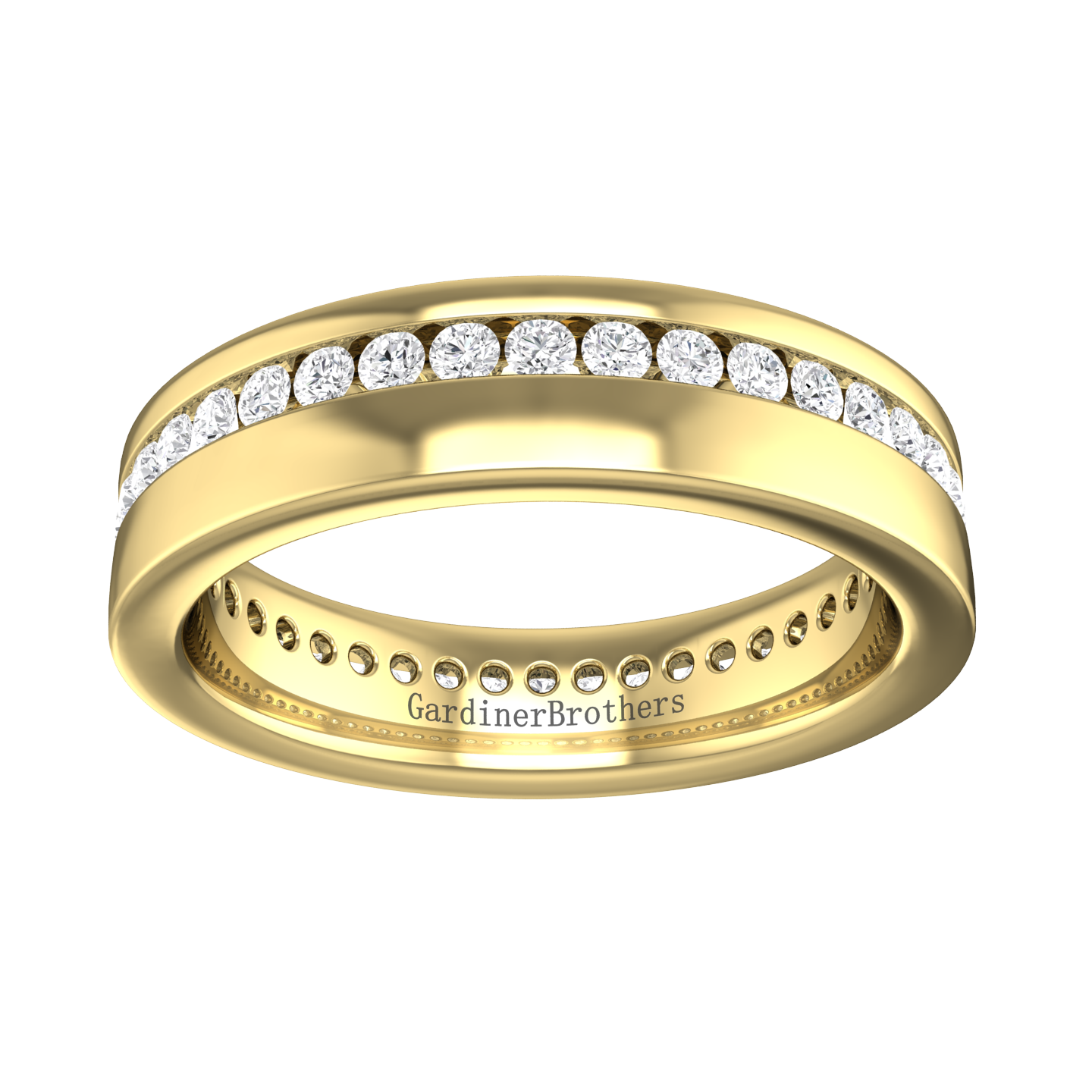Full Set Round Brilliant Cut Diamond Wedding Band gardiner-brothers