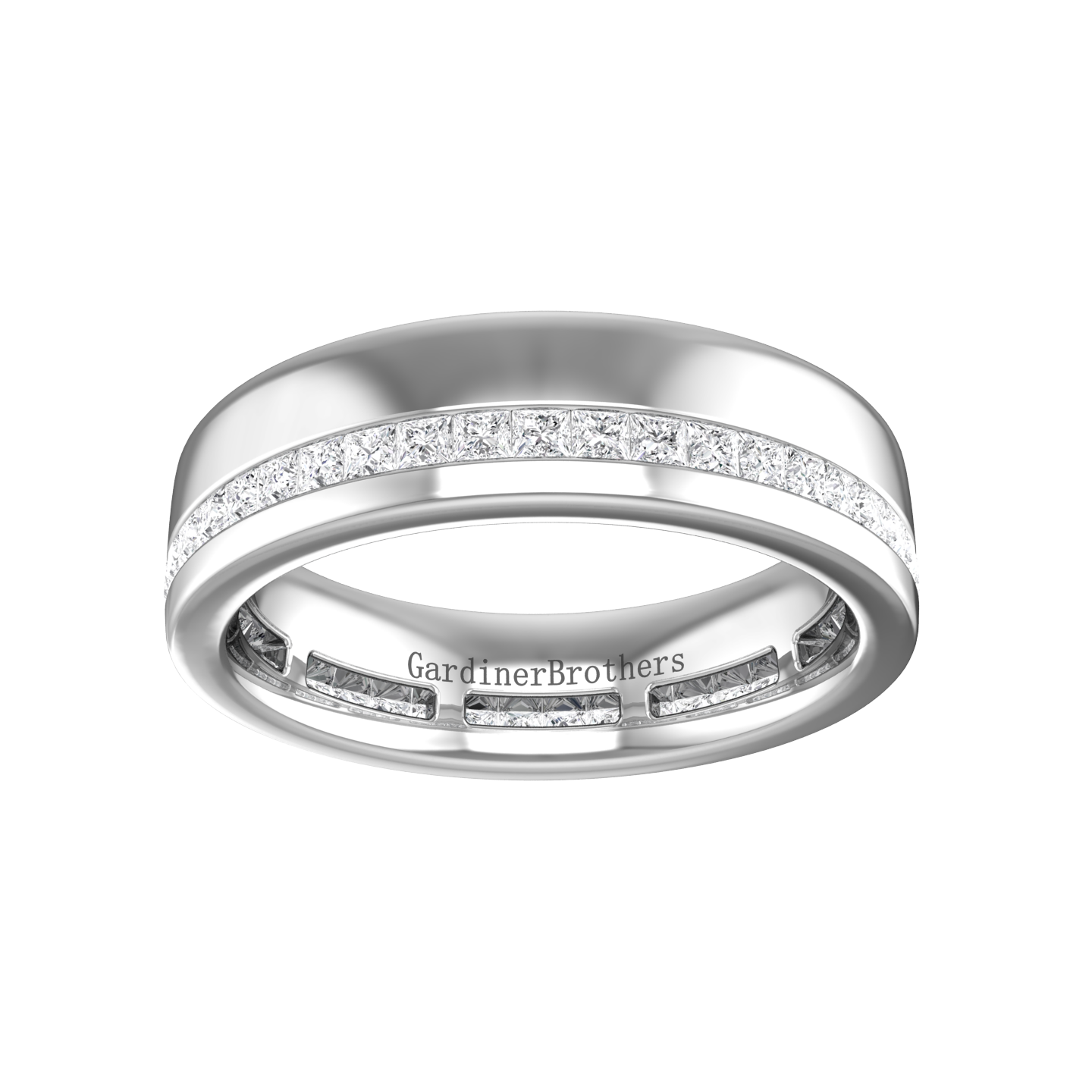 Full Set Princess Cut Diamond Wedding Band gardiner-brothers