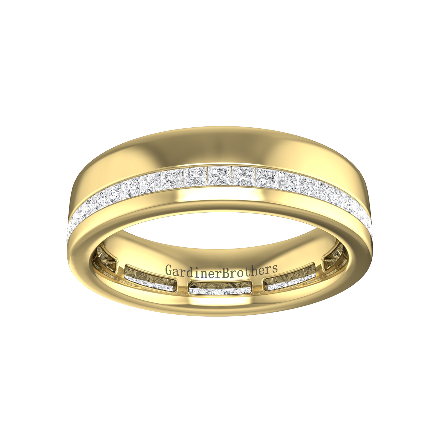 Full Set Princess Cut Diamond Wedding Band gardiner-brothers