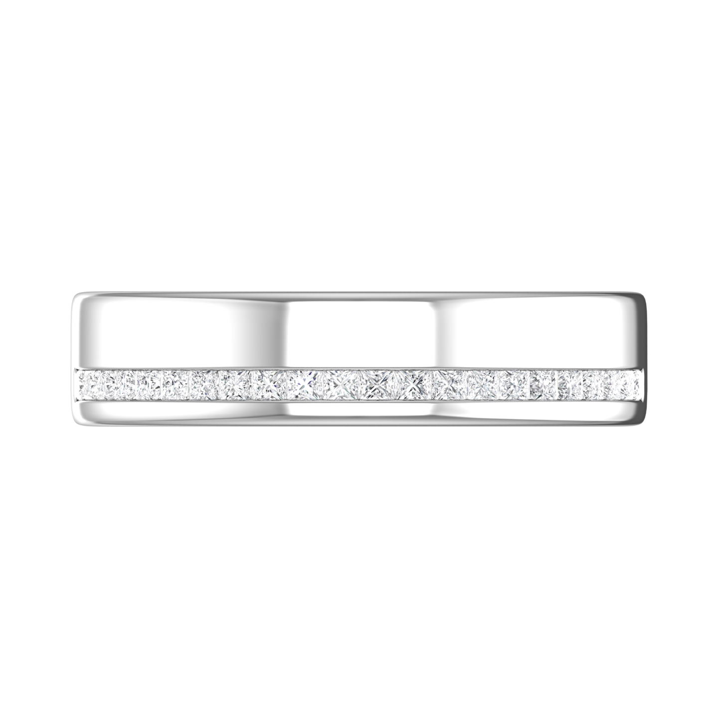 Half Set Princess Cut Diamond Wedding Band gardiner-brothers