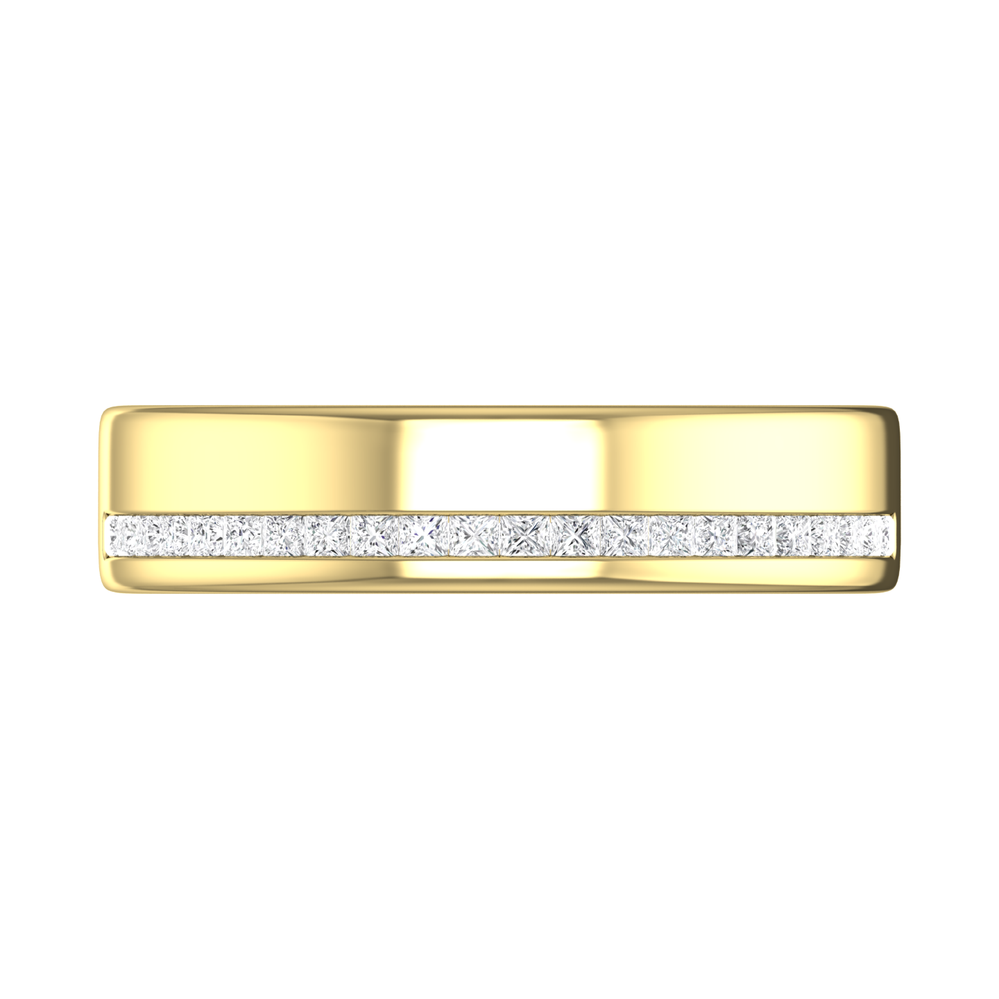 Half Set Princess Cut Diamond Wedding Band gardiner-brothers
