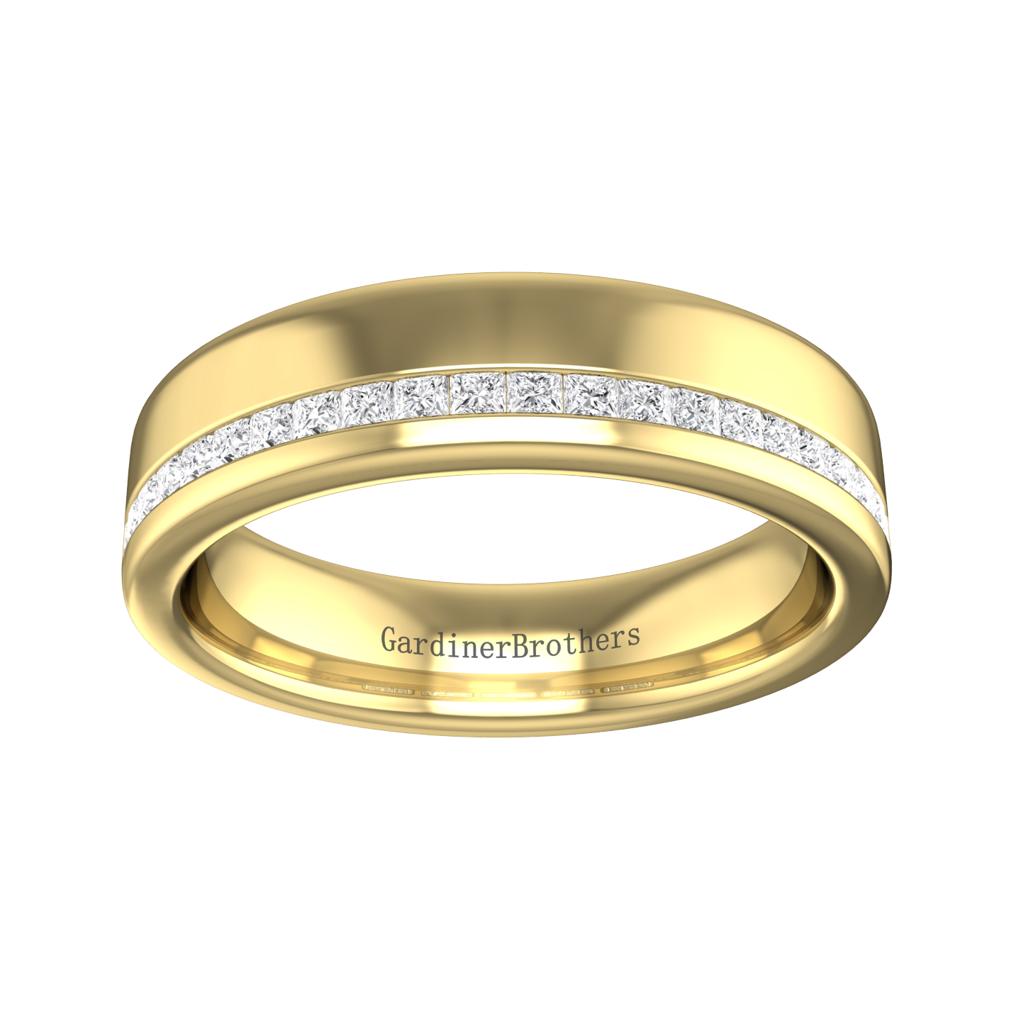 Half Set Princess Cut Diamond Wedding Band gardiner-brothers