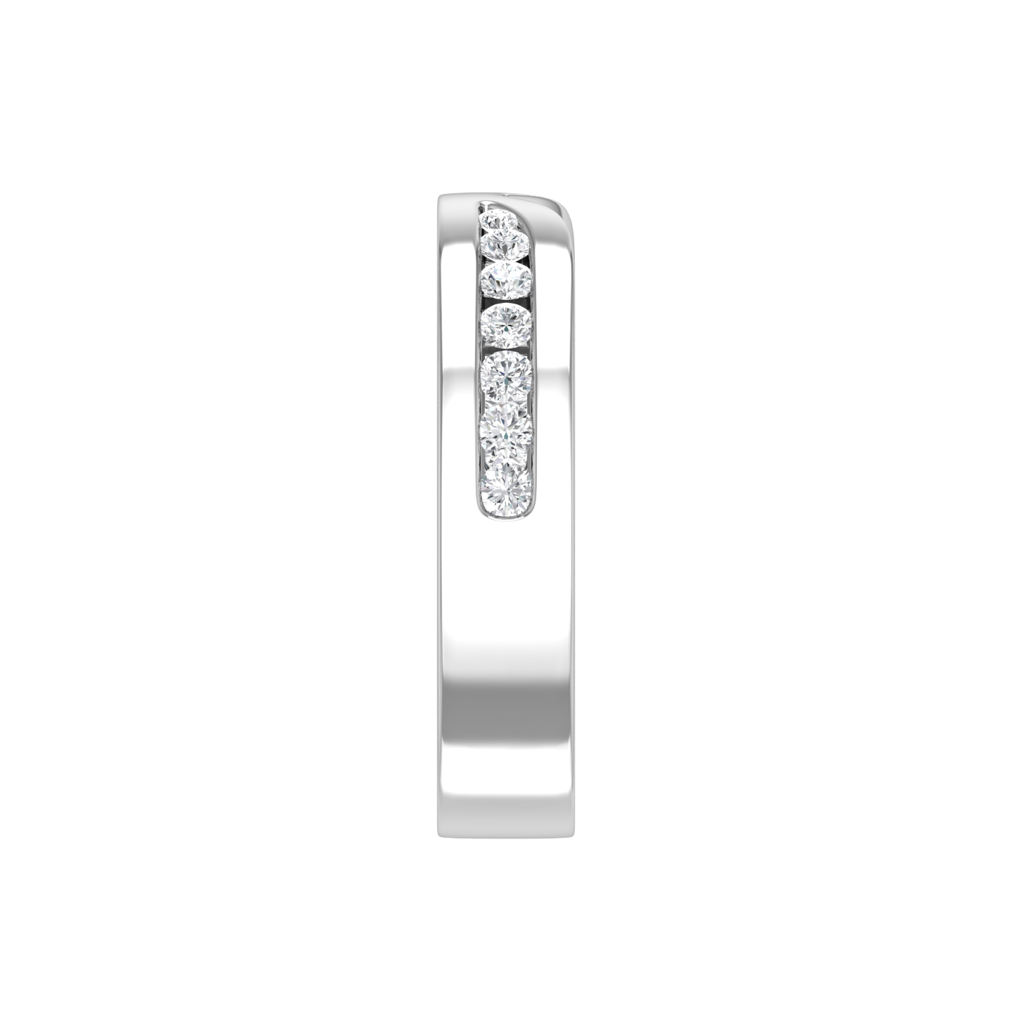Round Brilliant Cut, Half Bow Tie Diamond Wedding Band gardiner-brothers
