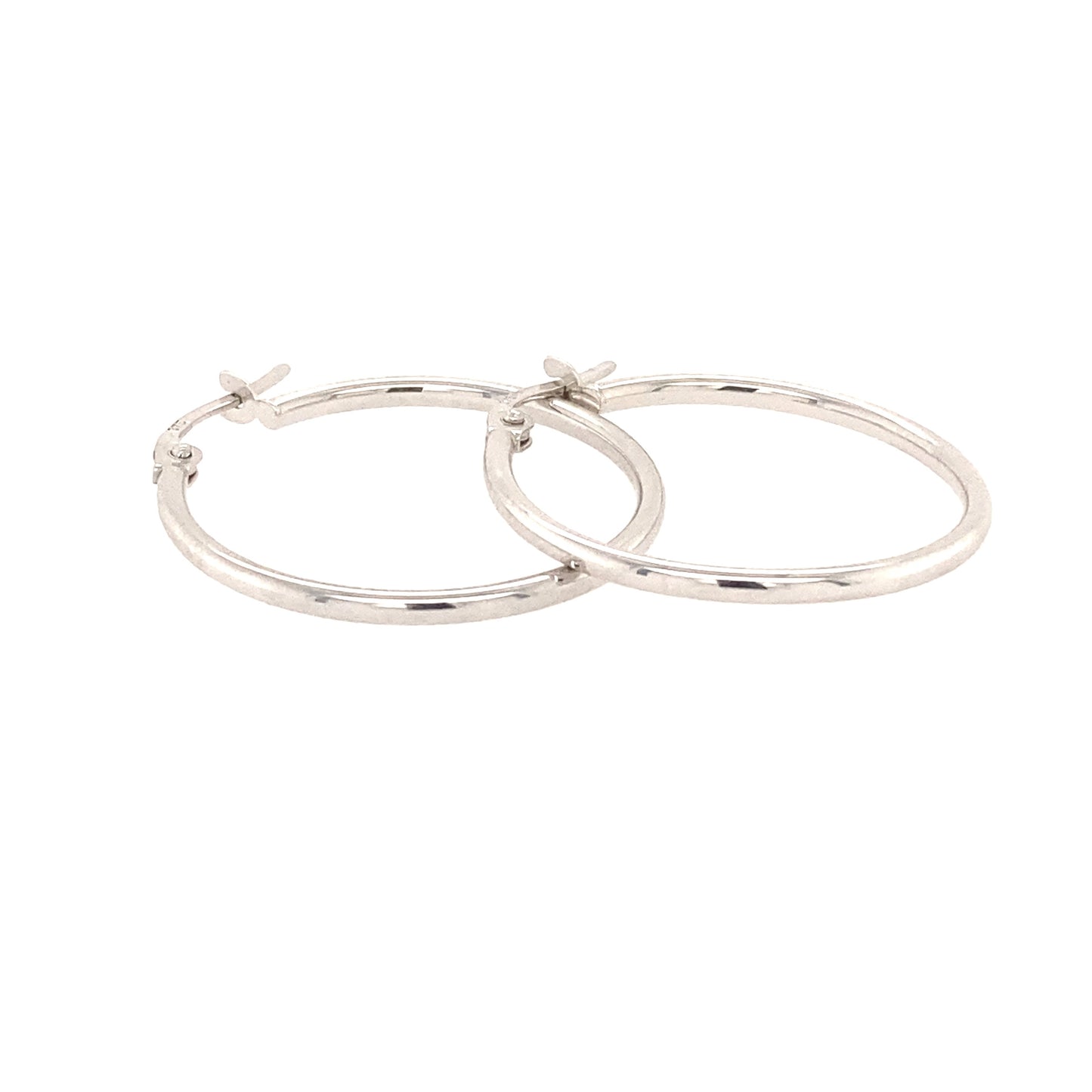 White Gold Hoop Earrings Gardiner Brothers