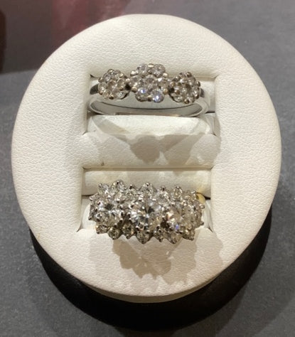 3 Stone Diamond Halo Ring Gardiner Brothers