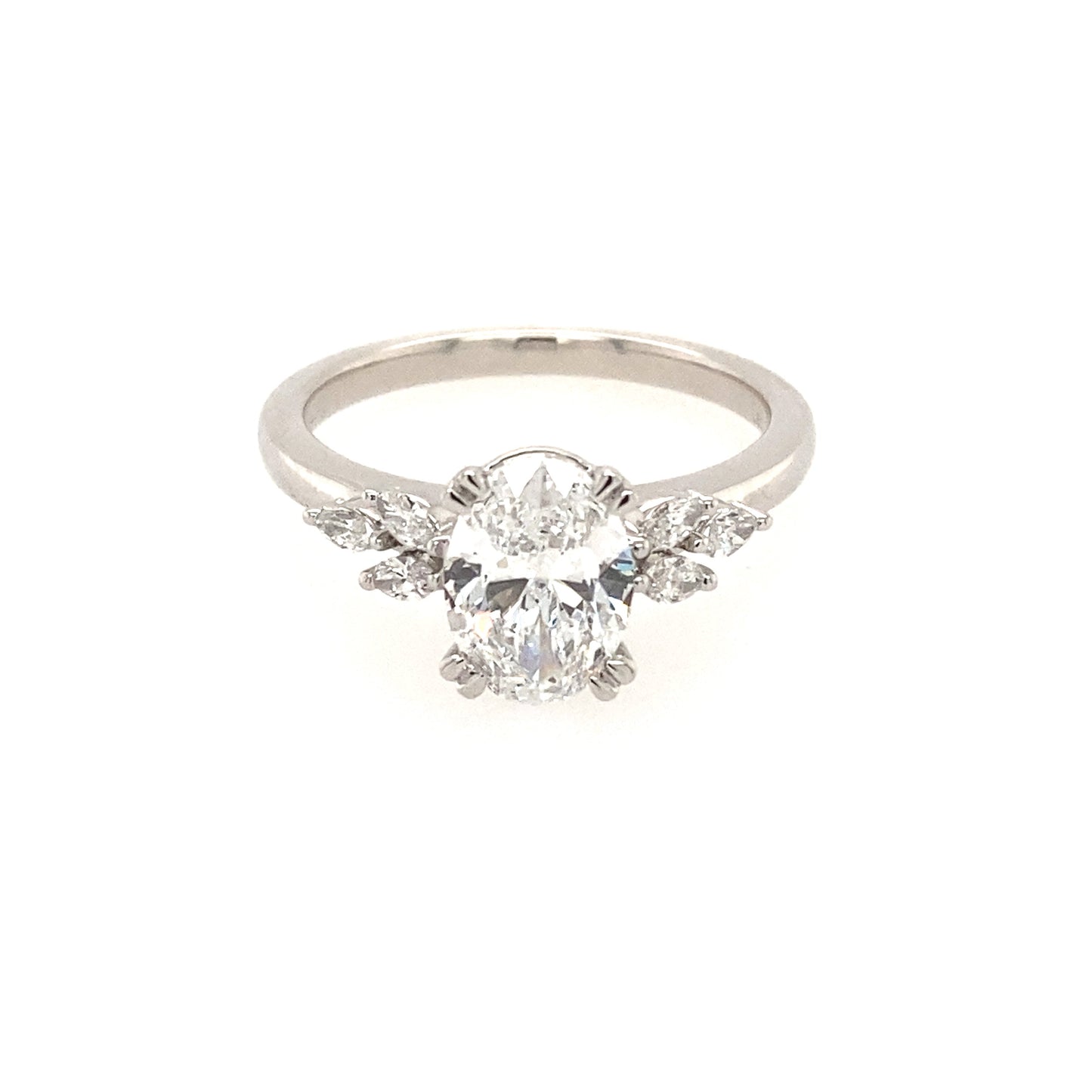 Lab Grown Oval and Marquise Diamond Engagement Ring Gardiner Brothers