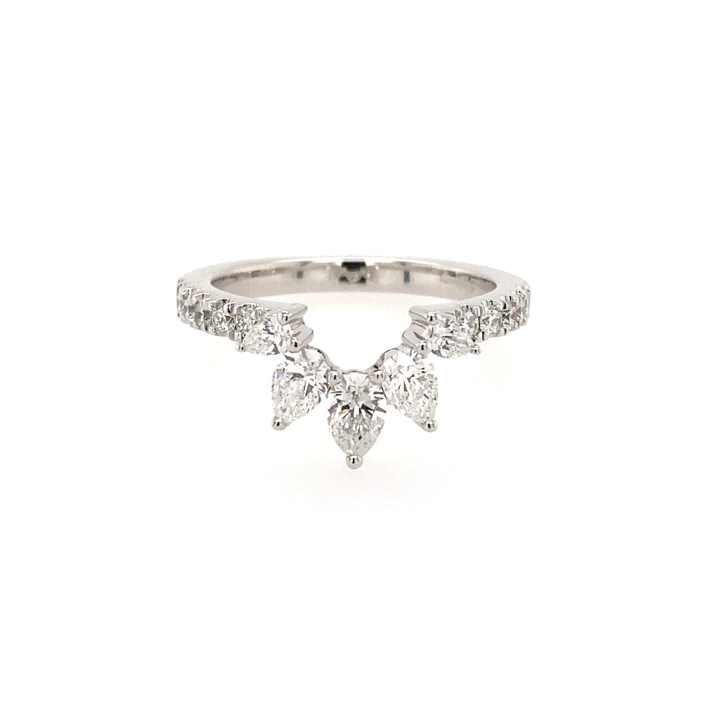 Tiara Style Bow Shaped Wedding Band Gardiner Brothers