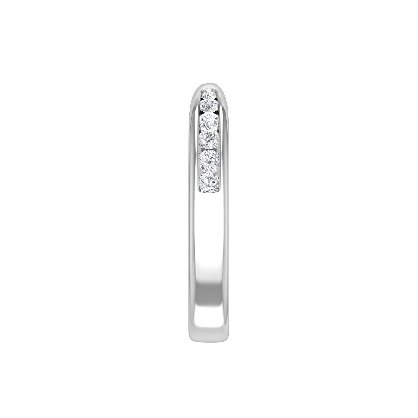 Round Brilliant cut, Bow Tie Shaped Diamond Wedding Band gardiner-brothers