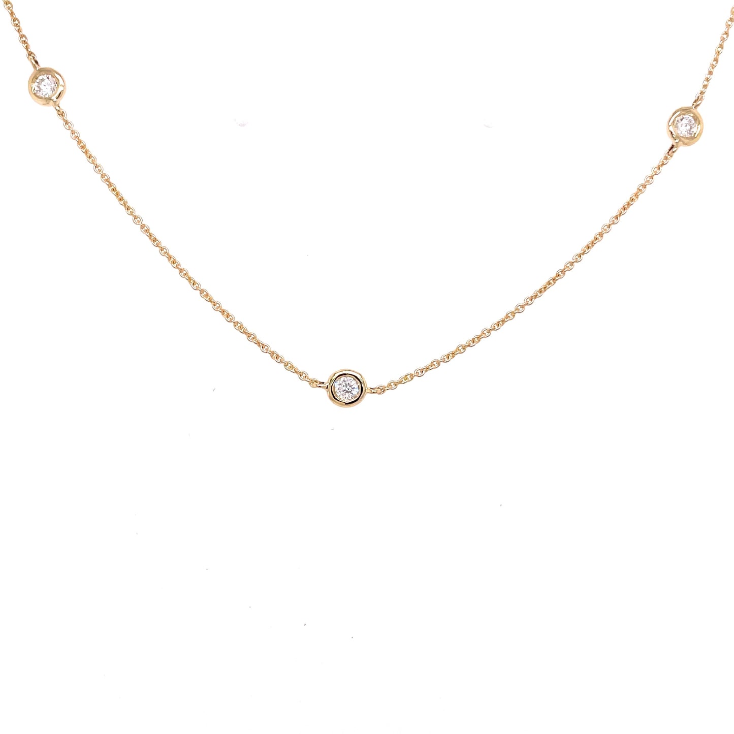 Yellow Gold "Yard Of Diamonds" Style Necklet Gardiner Brothers