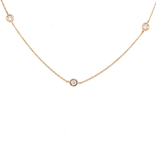 Yellow Gold "Yard Of Diamonds" Style Necklet  Gardiner Brothers