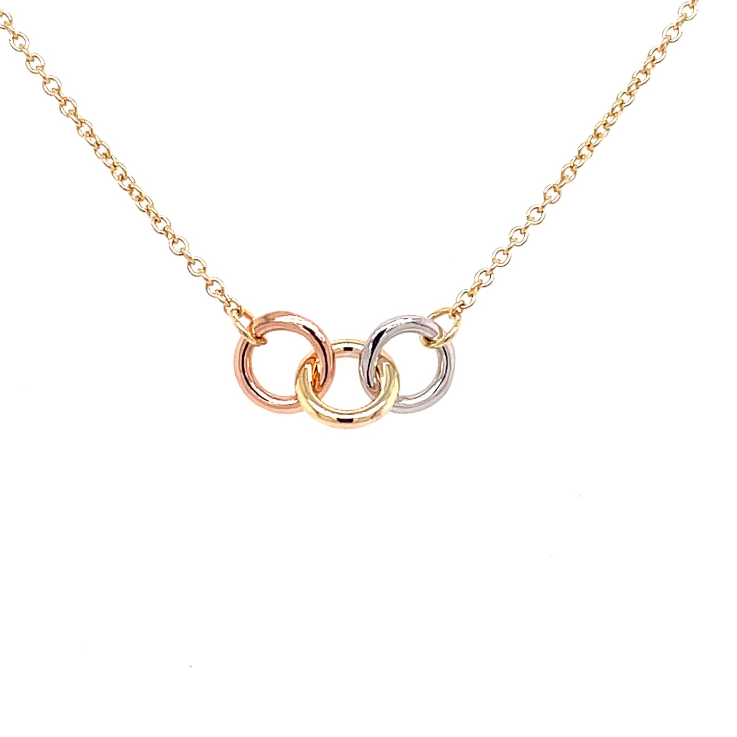 Yellow, Rose and White Gold Interlocking Circles Gardiner Brothers