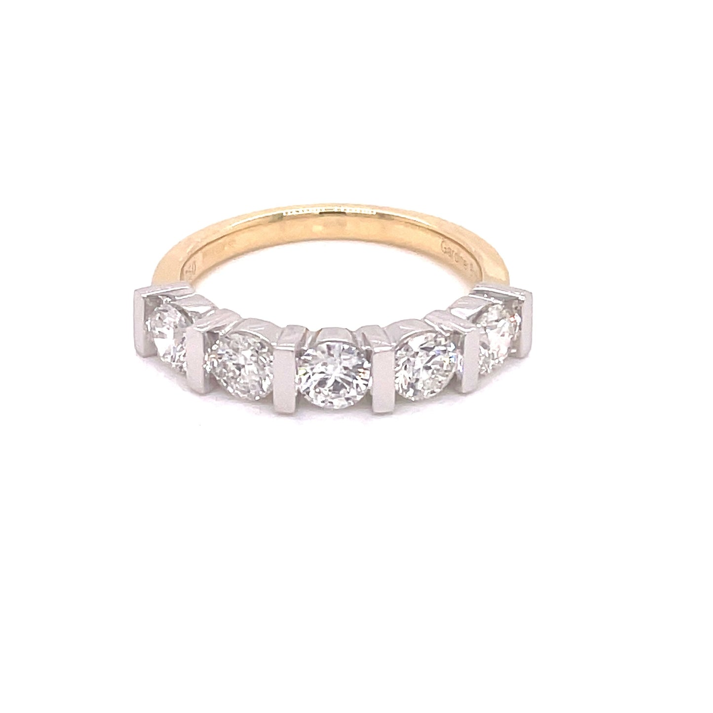 Round Brilliant Cut 5 Stone Diamond Eternity Ring - 1.00cts Gardiner Brothers
