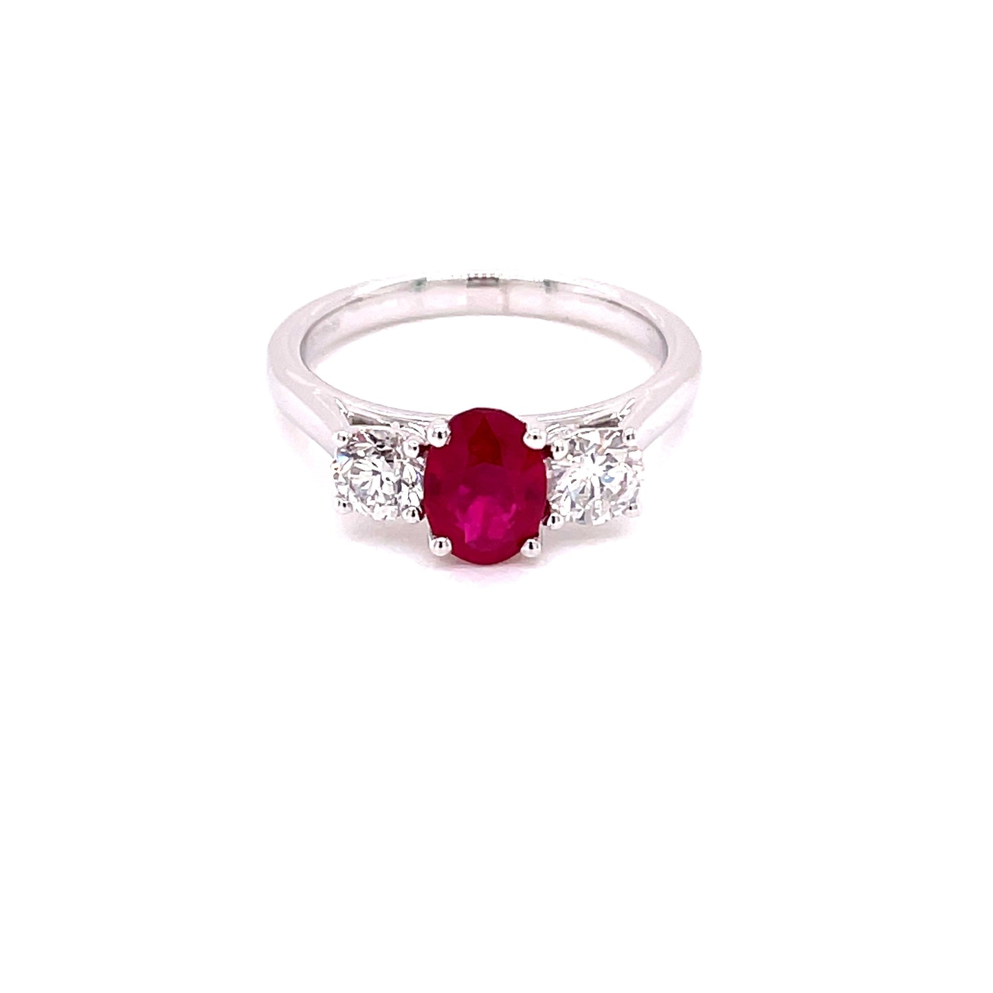 Ruby and Diamond 3 Stone Ring Gardiner Brothers