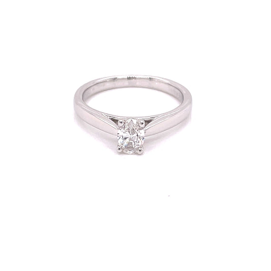 Oval Shaped Diamond Solitaire Ring - 0.40cts  Gardiner Brothers