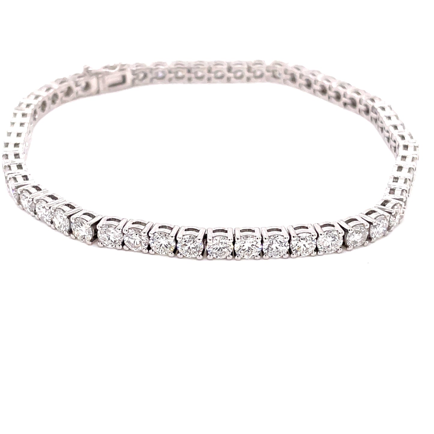 Round Brilliant Cut Diamond Tennis Bracelet - 7.55cts Gardiner Brothers