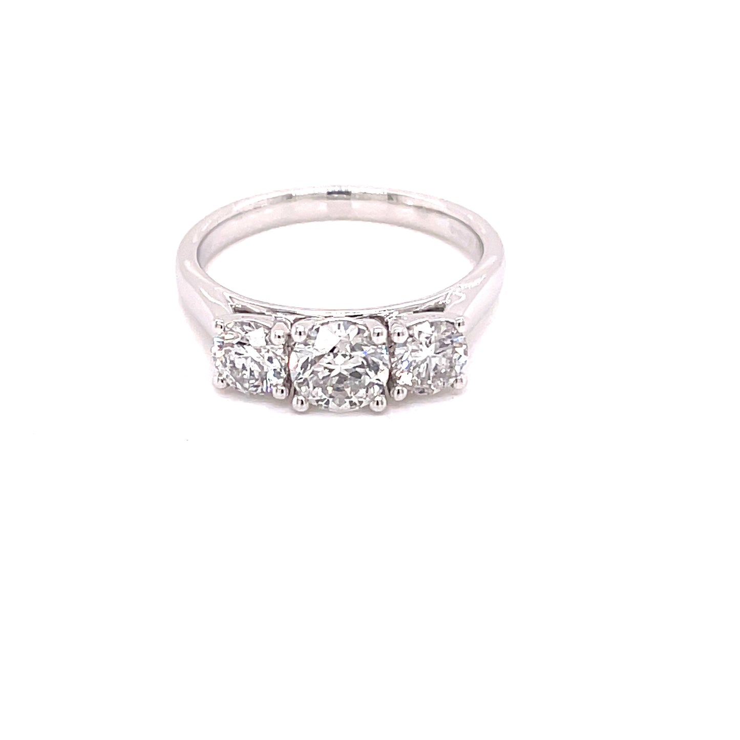 Round Brilliant Cut Diamond 3 Stone Ring - 1.40cts Gardiner Brothers