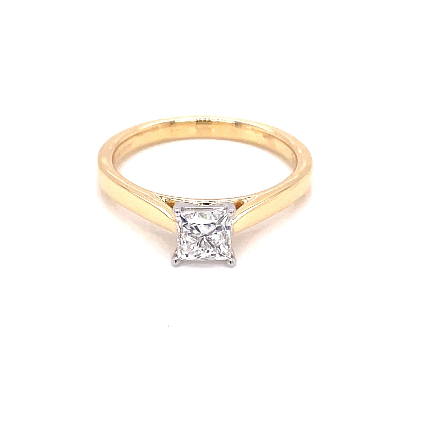 Yellow Gold Princess Cut Diamond Solitaire Ring - 0.50cts Gardiner Brothers