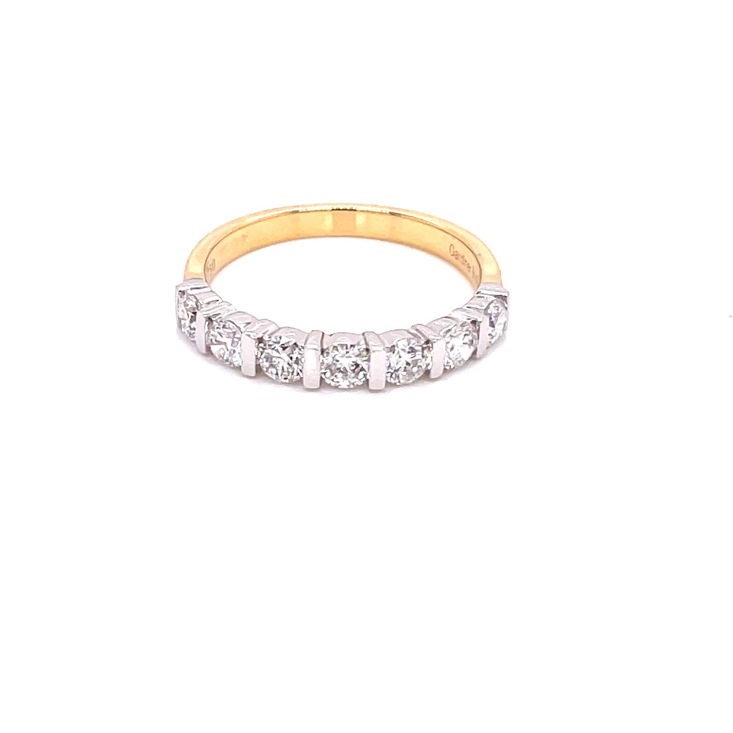 Round Brilliant Cut Diamond 7 Stone Ring - 0.75cts Gardiner Brothers