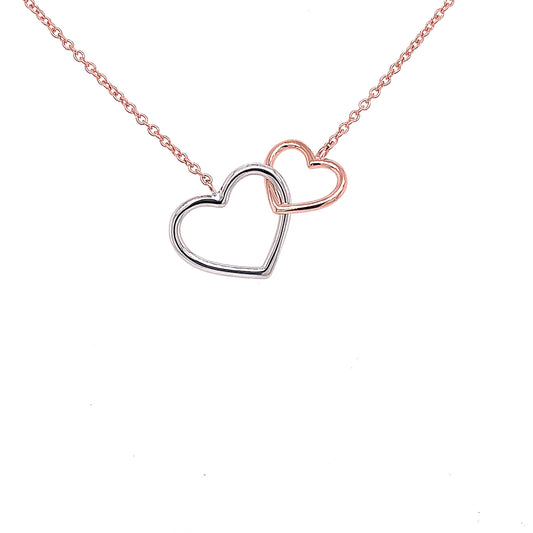 Rose and White Gold Interlocking Hearts  Gardiner Brothers