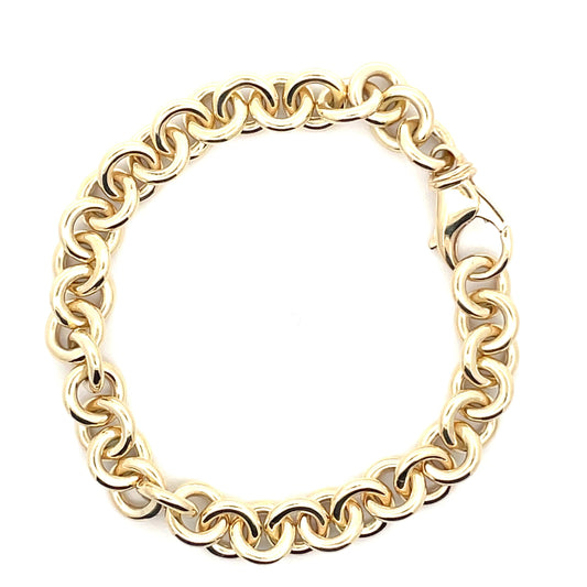 Yellow Gold Circular Link Bracelet  Gardiner Brothers