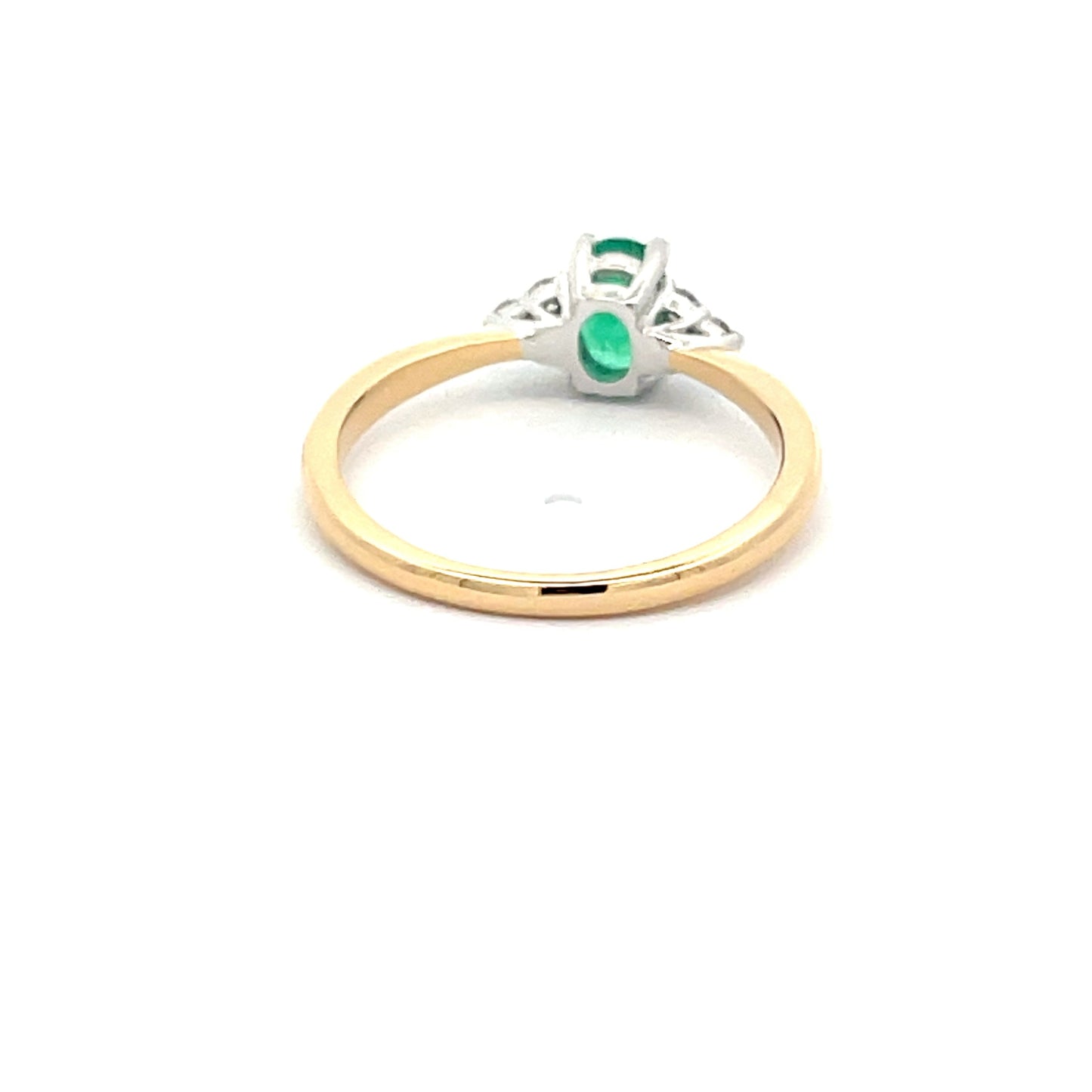 Emerald and Round brilliant Cut Diamond Ring Gardiner Brothers