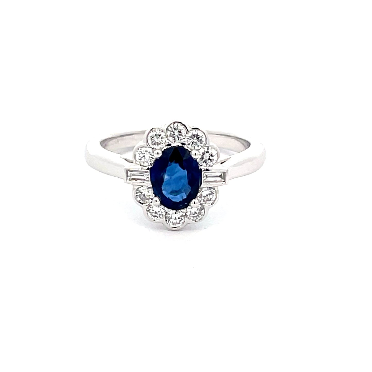 Sapphire AND DIAMOND FANCY CLUSTER STYLE RING Gardiner Brothers