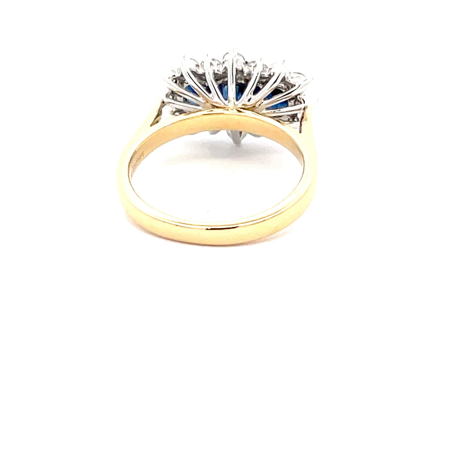 Oval Shaped Sapphire and Diamond Cluster Style Ring Gardiner Brothers