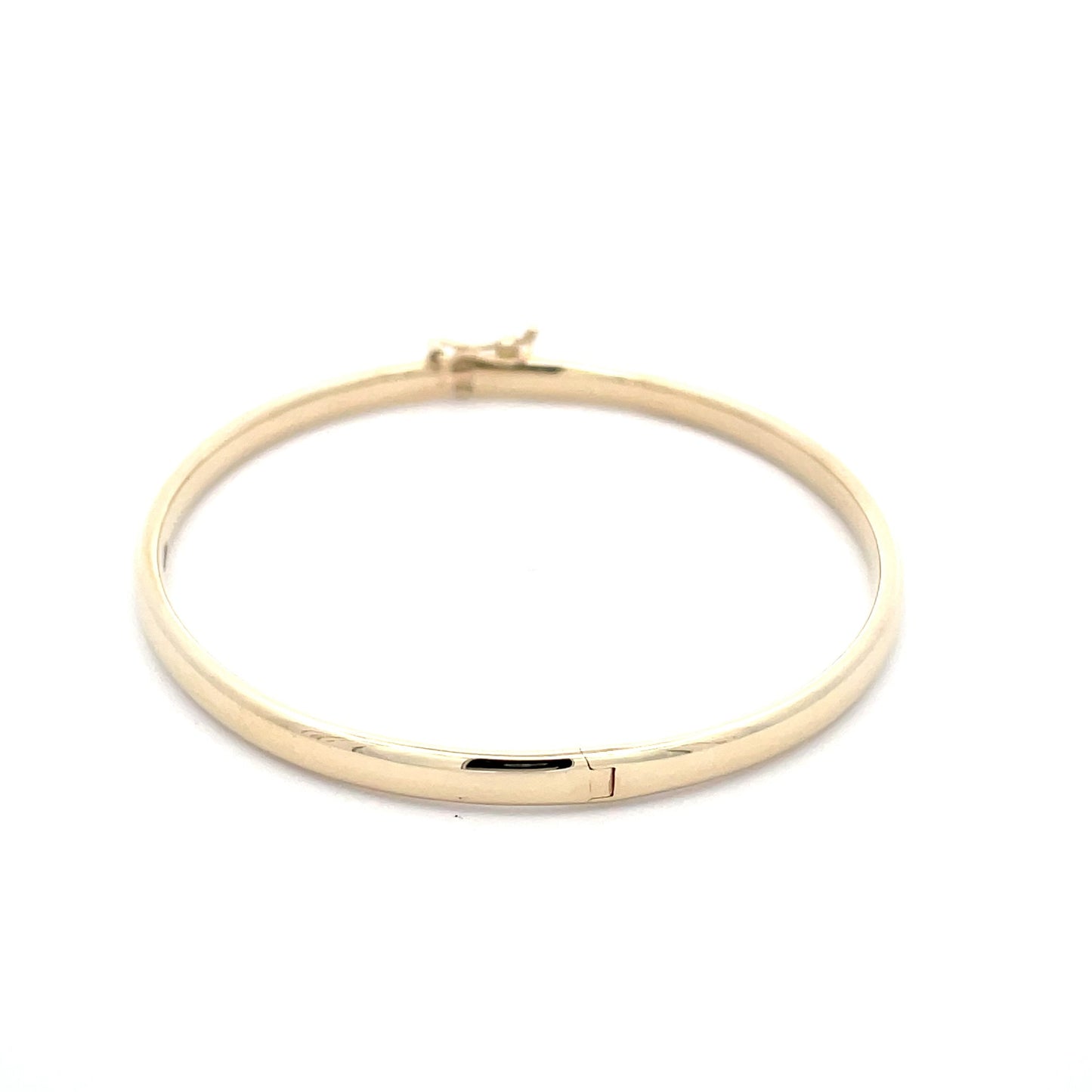 Yellow Gold 4x2mm Solid Court Bangle Gardiner Brothers