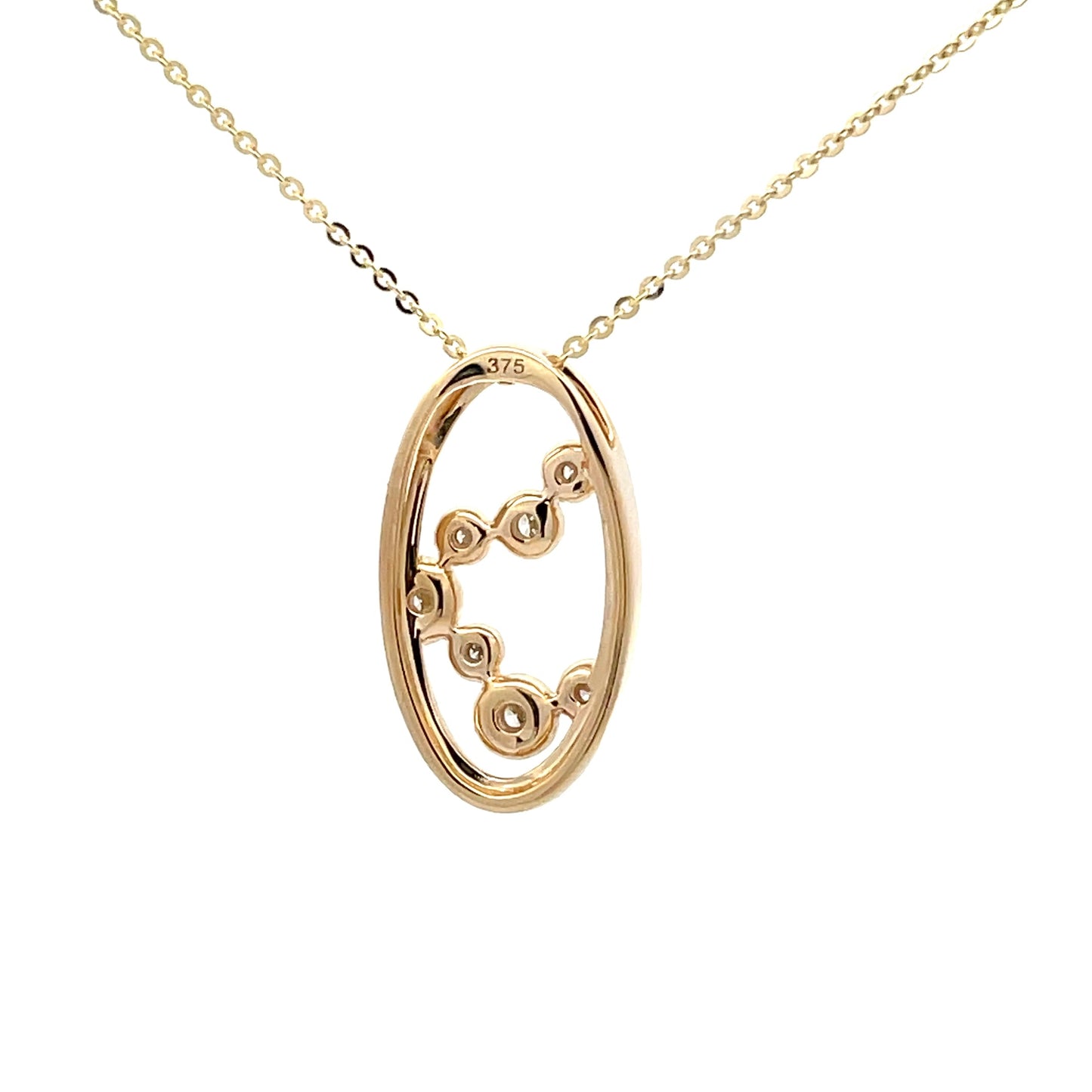 Yellow Gold Diamond Bubble Style Pendant Gardiner Brothers