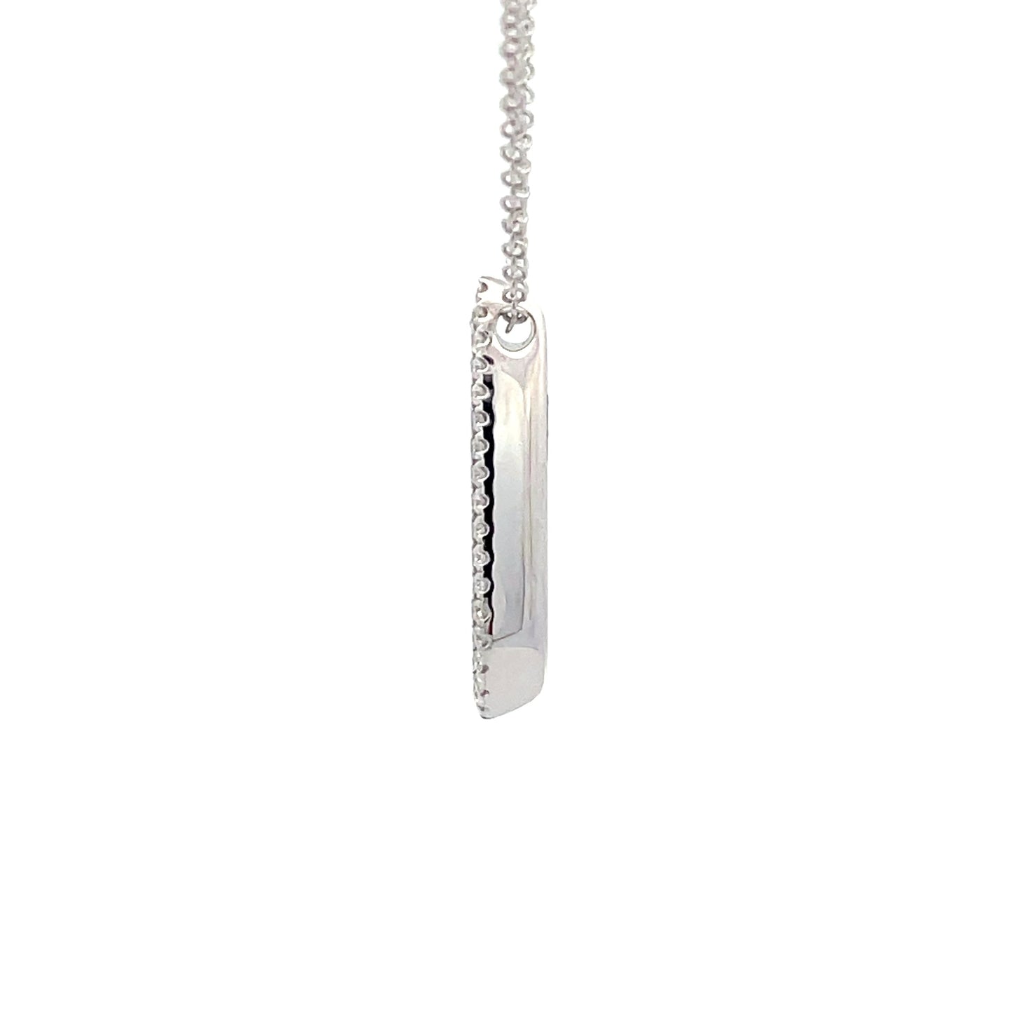 White Gold Diamond Set Teardrop Shaped Pendant Gardiner Brothers