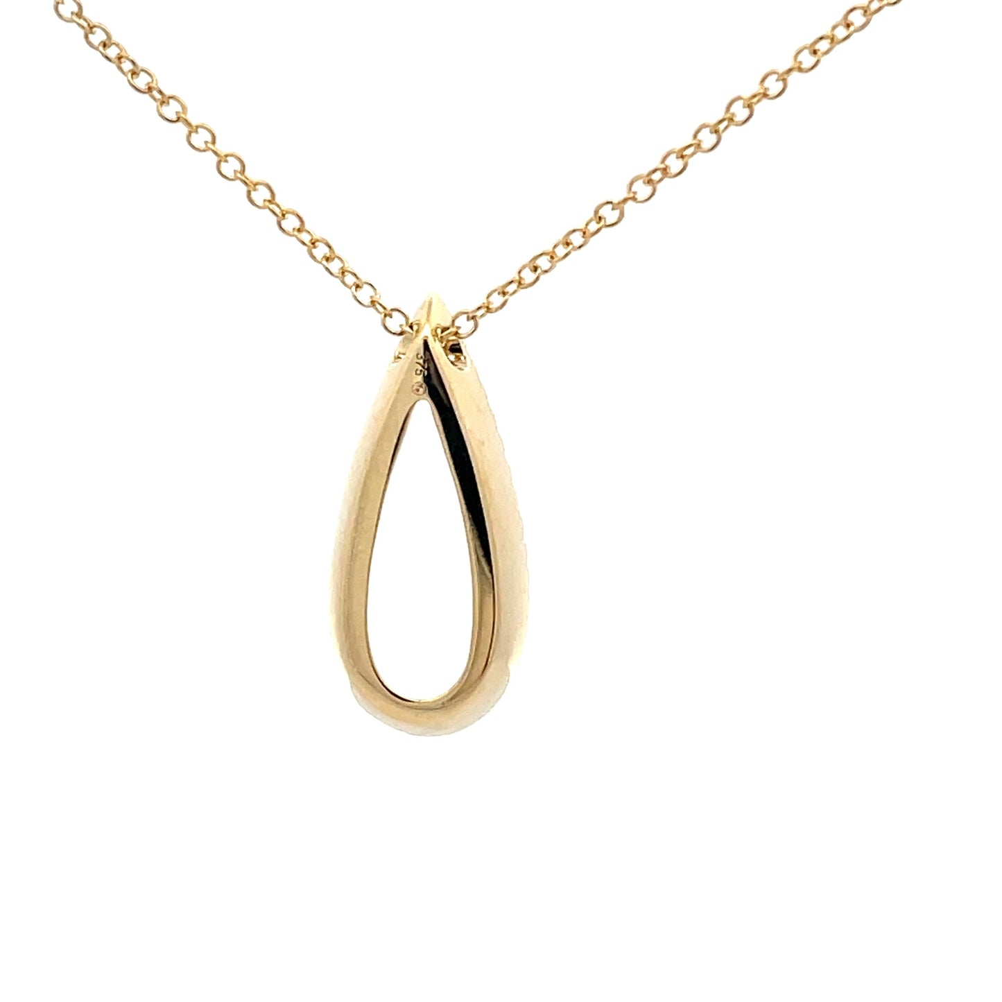 Yellow Gold Diamond Set Teardrop Style Pendant Gardiner Brothers