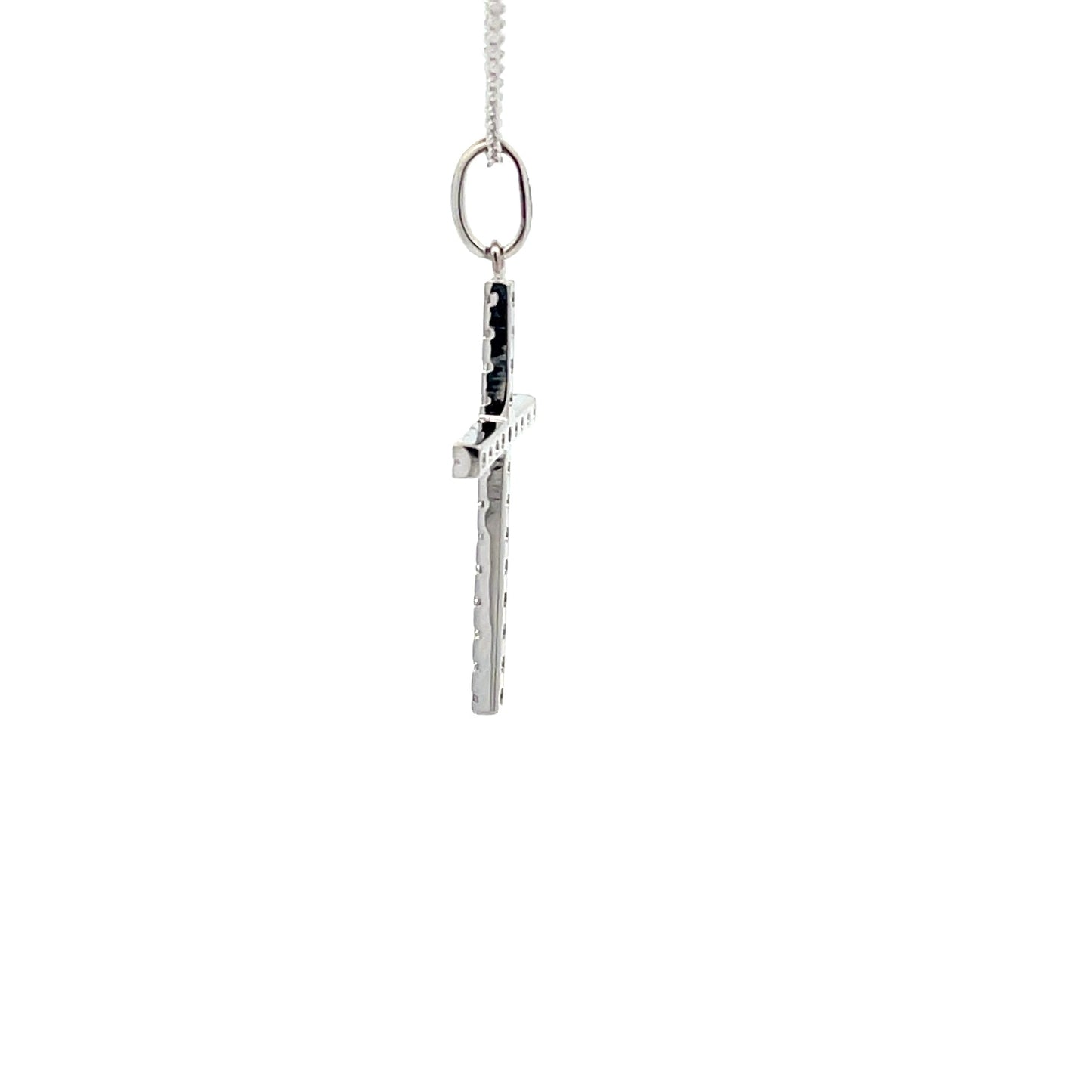 White Gold Diamond Cross Pendant Gardiner Brothers