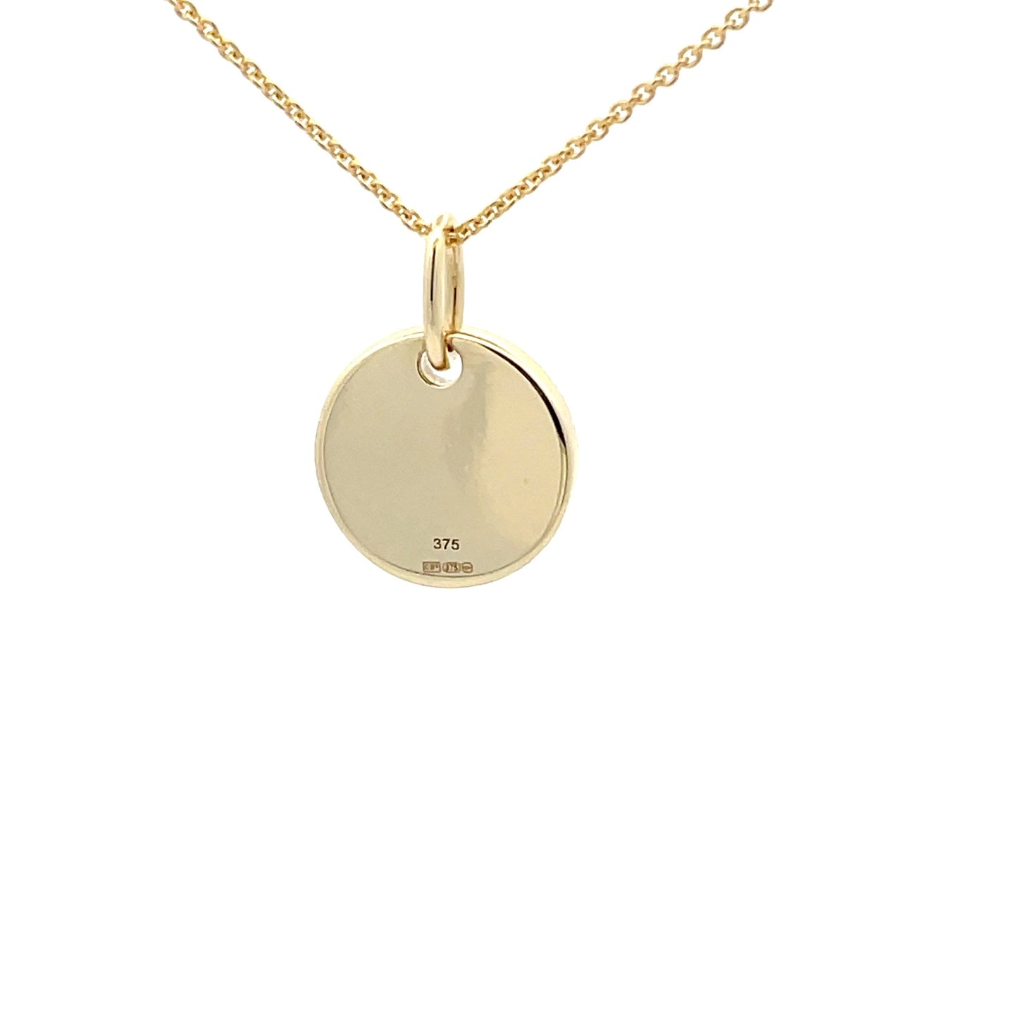 Yellow Gold Diamond Set Disc Pendant Gardiner Brothers