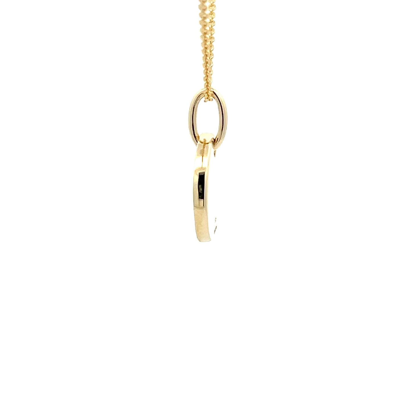 Yellow Gold Diamond Set Disc Pendant Gardiner Brothers