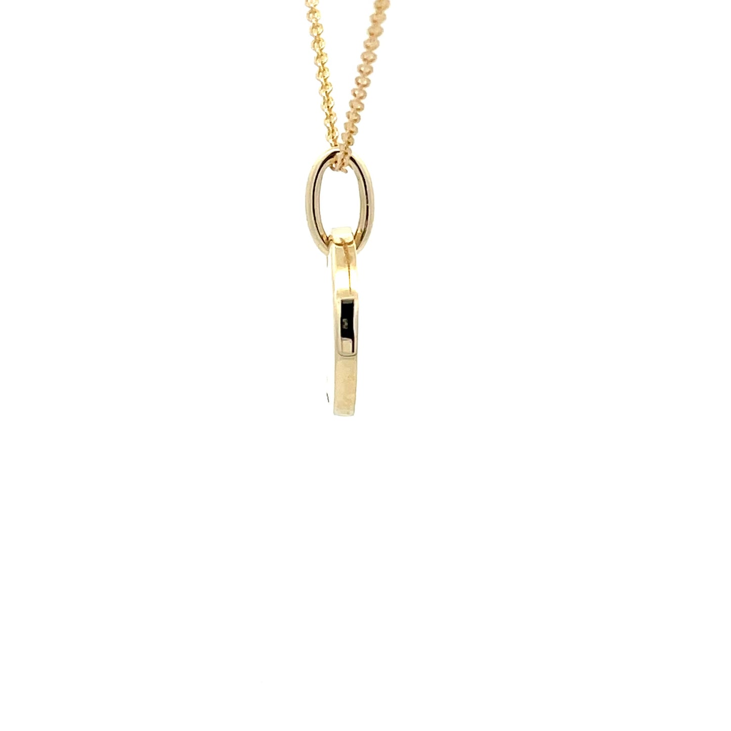 Yellow Gold Diamond Set Disc Pendant Gardiner Brothers