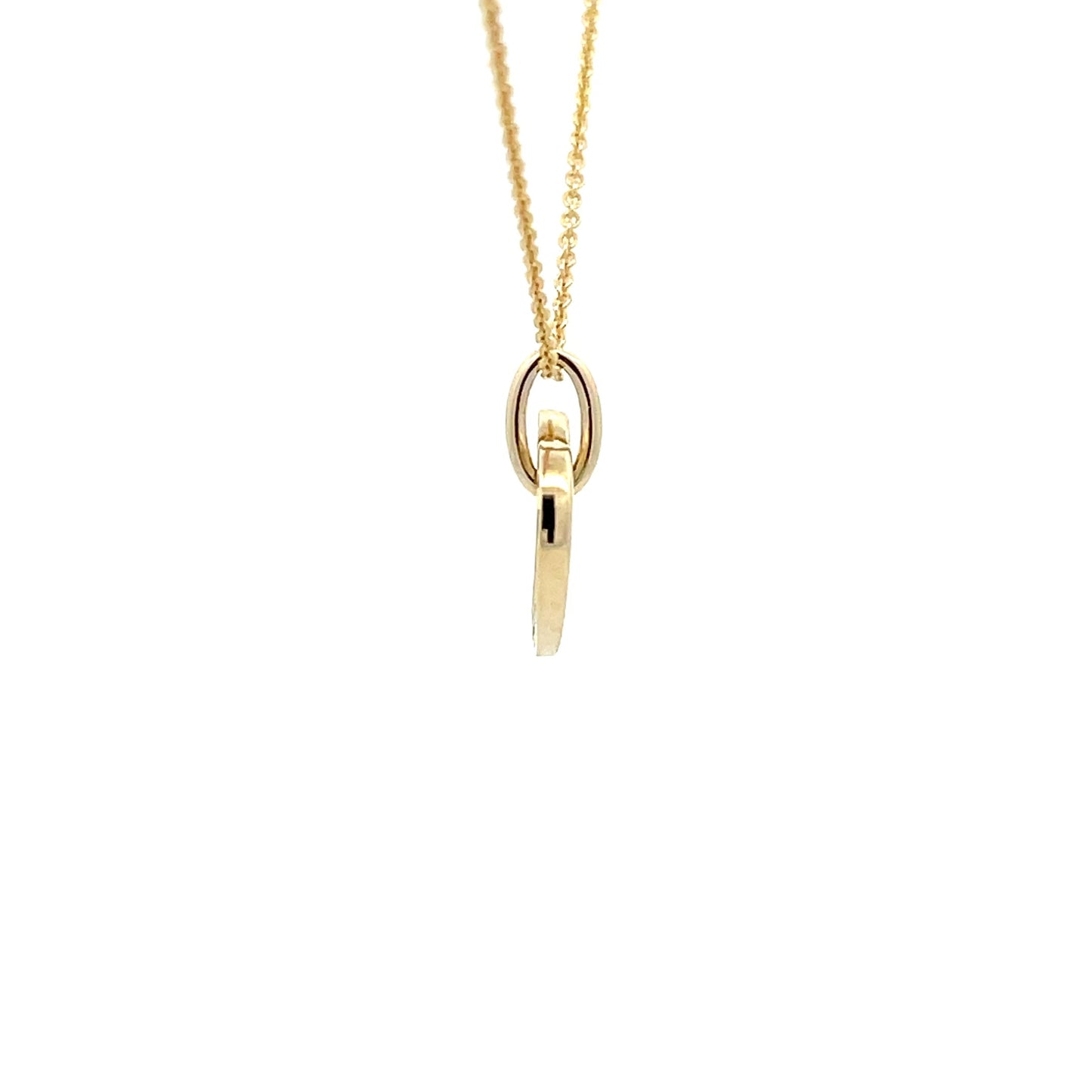 Yellow Gold Diamond Set Heart Disc Pendant Gardiner Brothers