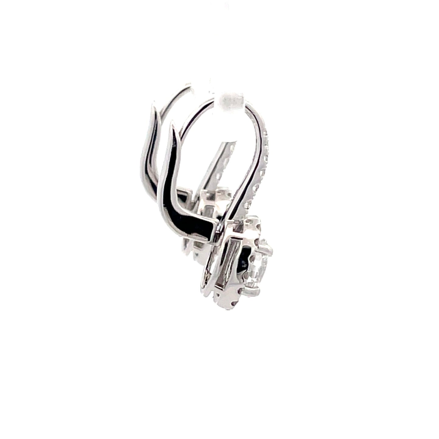 Oval Shaped Diamond Halo Drop Style Earrings Gardiner Brothers