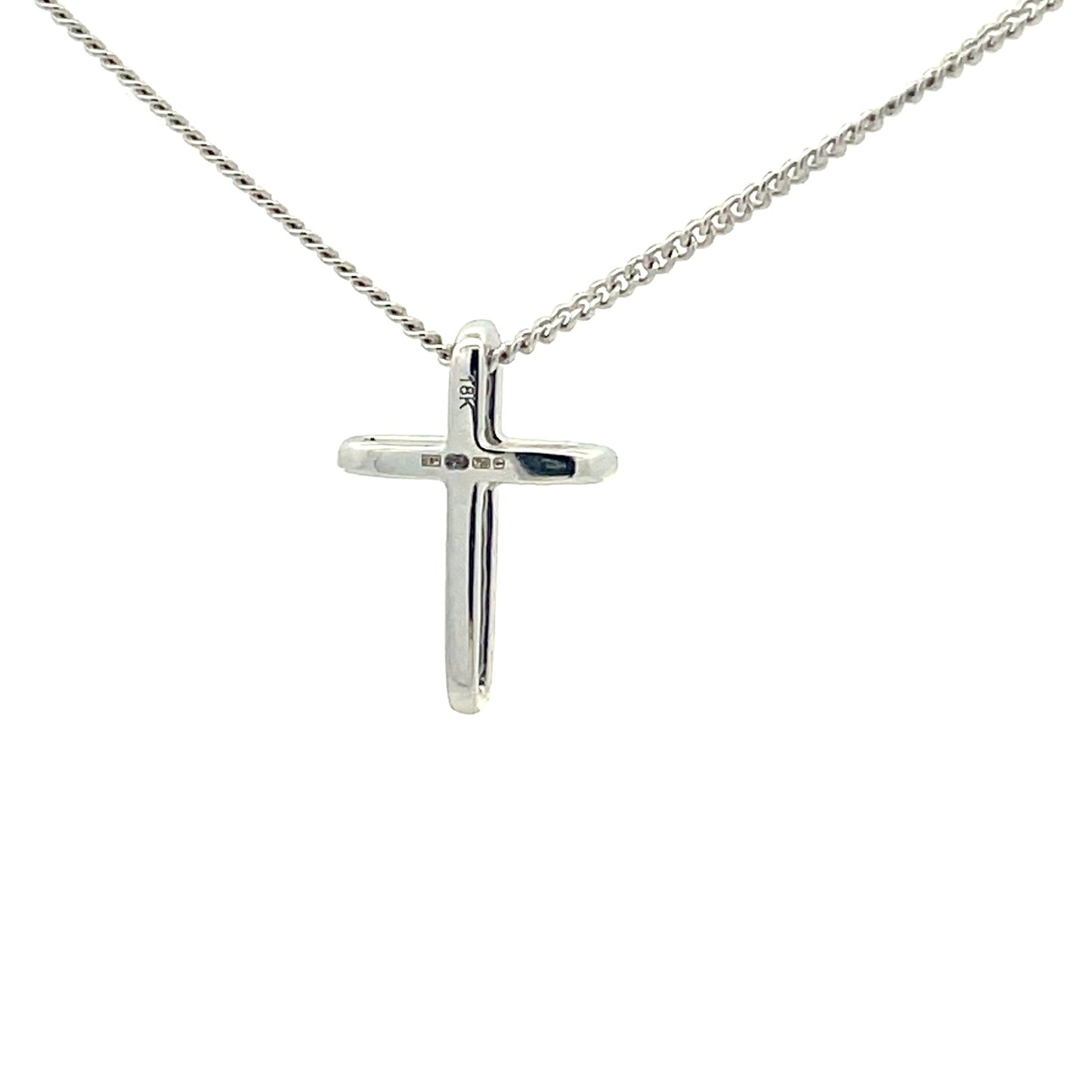 White Gold Diamond Set Cross Pendant Gardiner Brothers