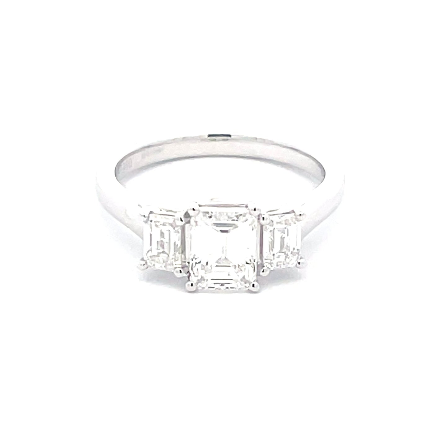 Emerald Cut Diamond 3 Stone Ring - 1.61cts Gardiner Brothers