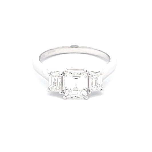 Emerald Cut Diamond 3 Stone Ring - 1.61cts  Gardiner Brothers