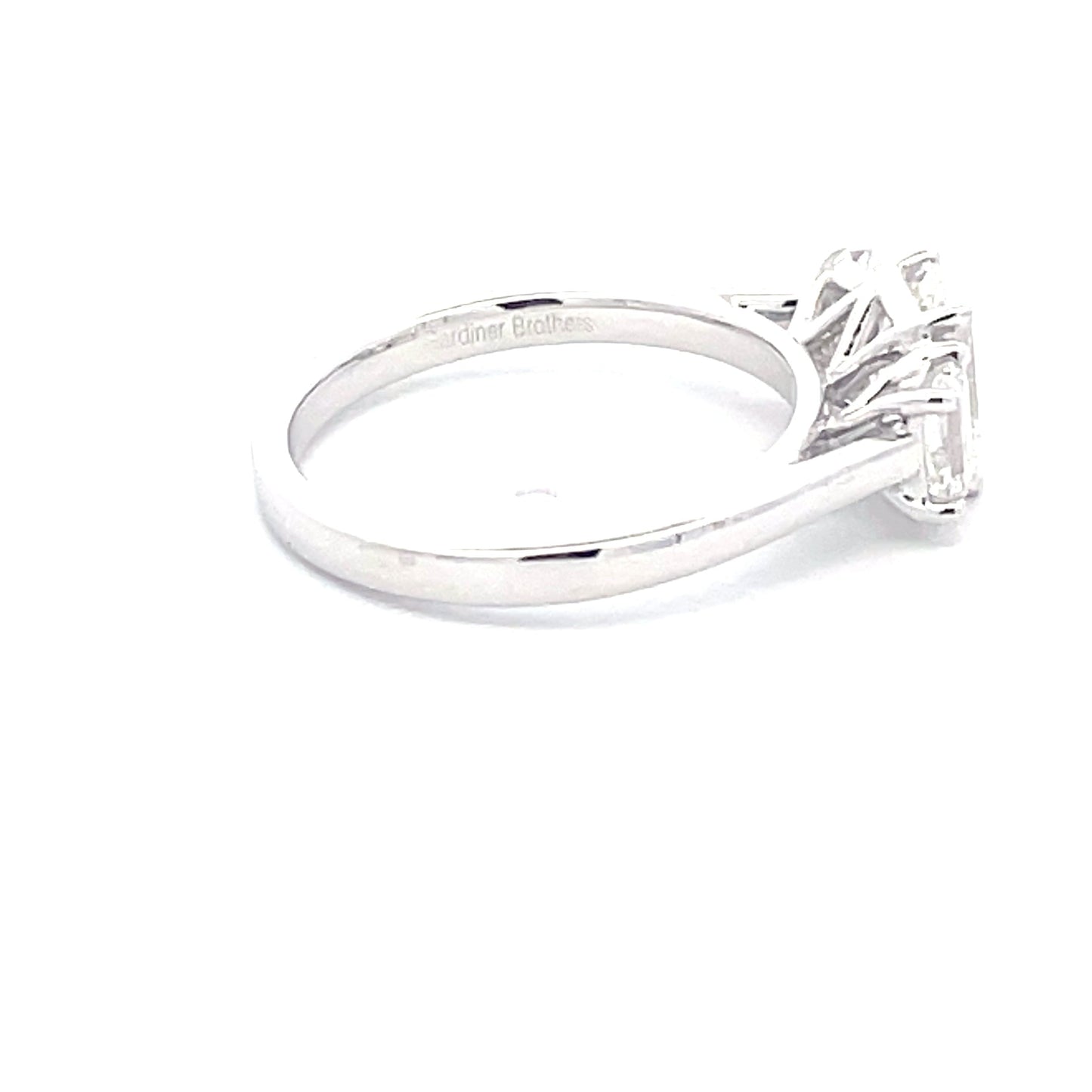 Emerald Cut Diamond 3 Stone Ring - 1.61cts Gardiner Brothers