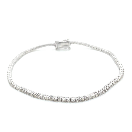 Round Brilliant Cut Diamond Tennis Bracelet - 1.30cts  Gardiner Brothers
