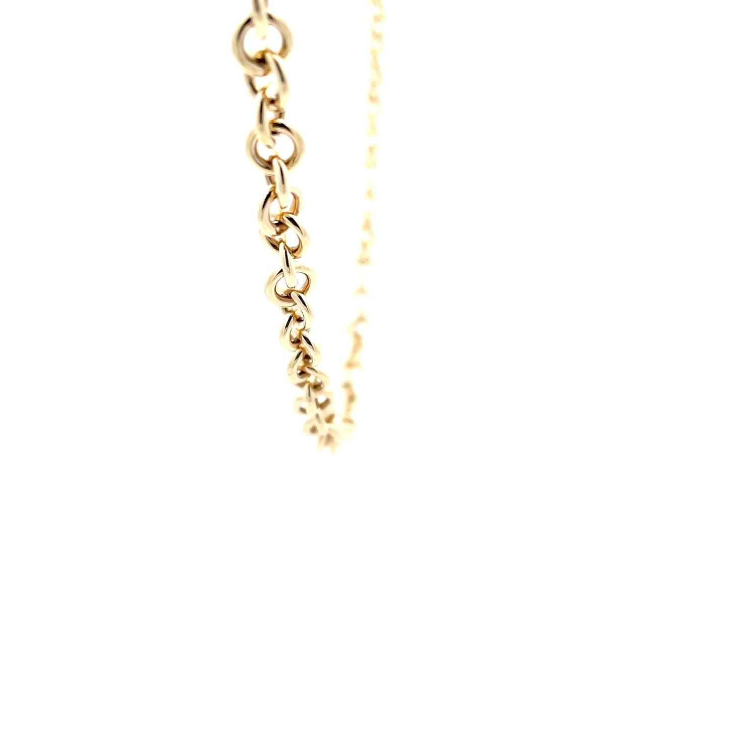 yellow Gold Solid Round Link Necklet Gardiner Brothers