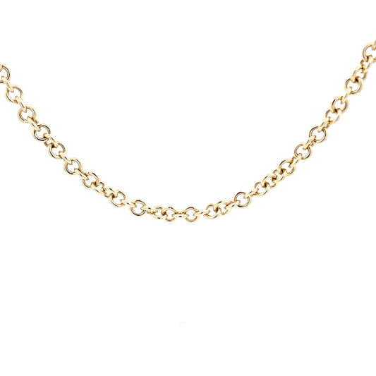 yellow Gold Solid Round Link Necklet  Gardiner Brothers