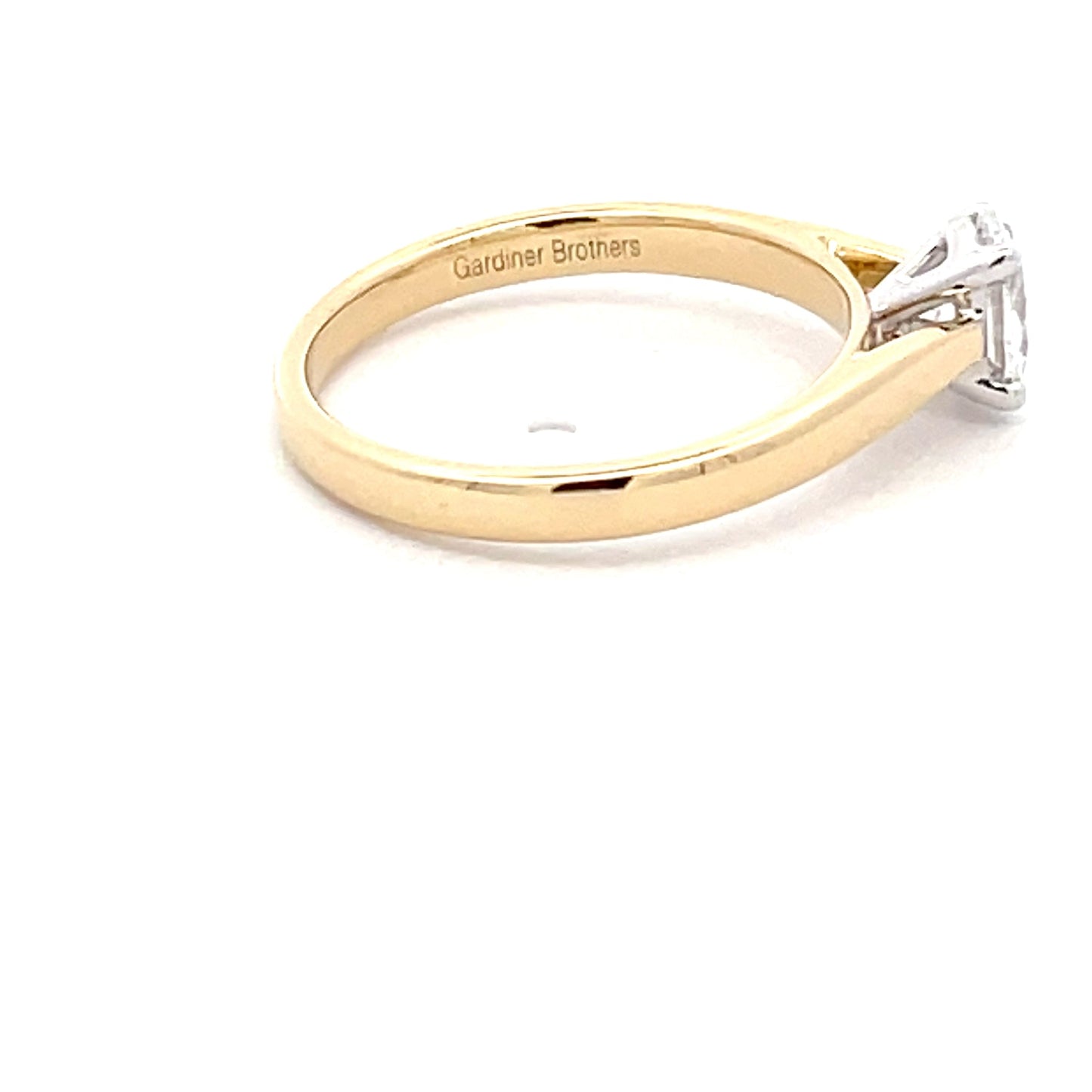 Yellow Gold Oval Shaped Diamond Solitaire Ring - 0.52cts Gardiner Brothers