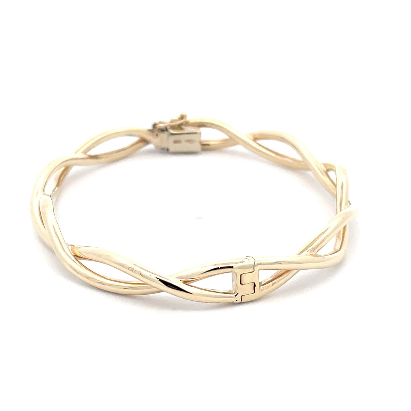 Yellow Gold Wavy Style Bangle Gardiner Brothers