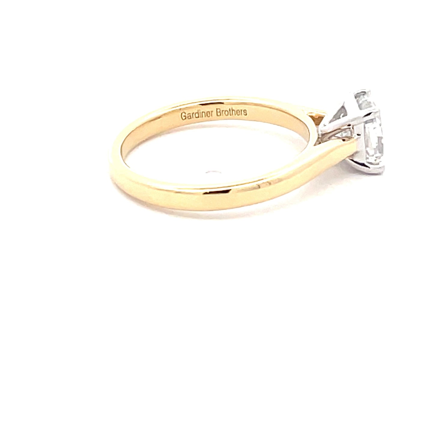 Yellow Gold Cushion Shaped Diamond Solitaire Ring - 1.00cts Gardiner Brothers