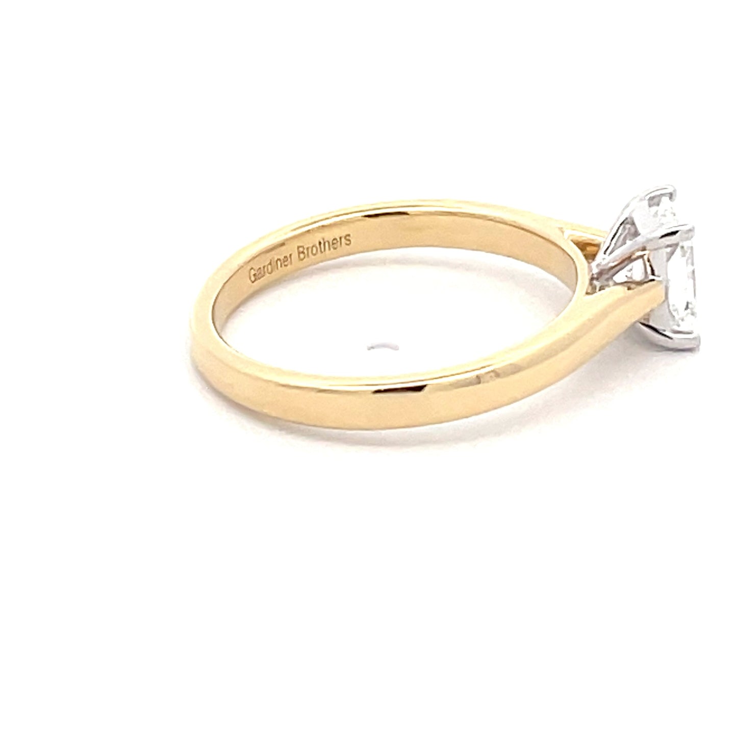 Yellow Gold Radiant Cut Diamond Solitaire Ring - 0.71ct Gardiner Brothers